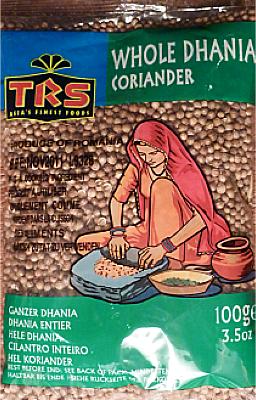 Dhania whole - graines de coriandre - TRS - 100 g