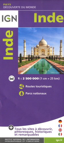 CARTE INDE IGN 1:1 250 000