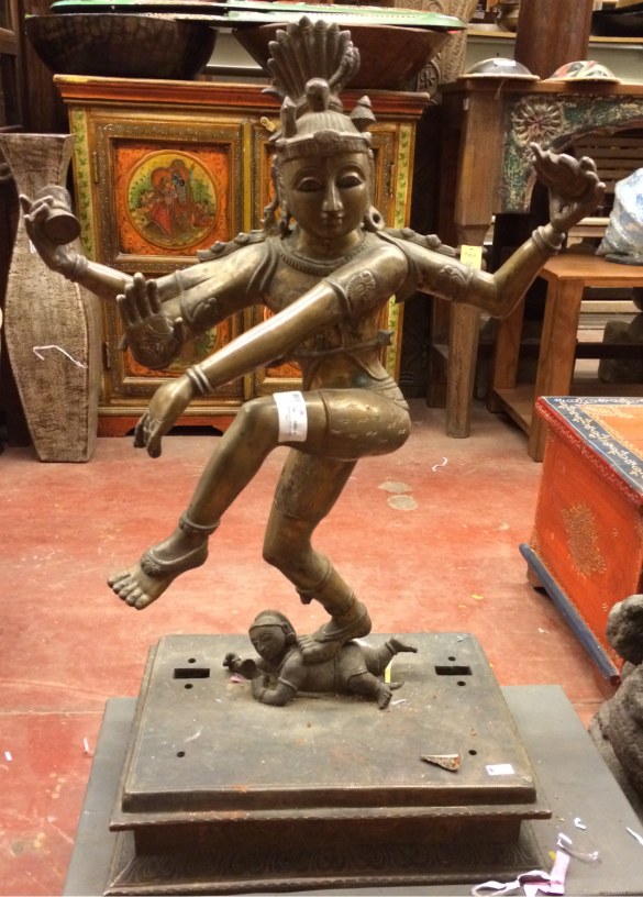 Shiva Nataraja ancien en métal, 79cm