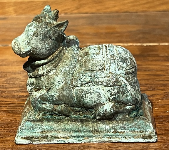 Nandi ancien en métal, 7x7,2 cm