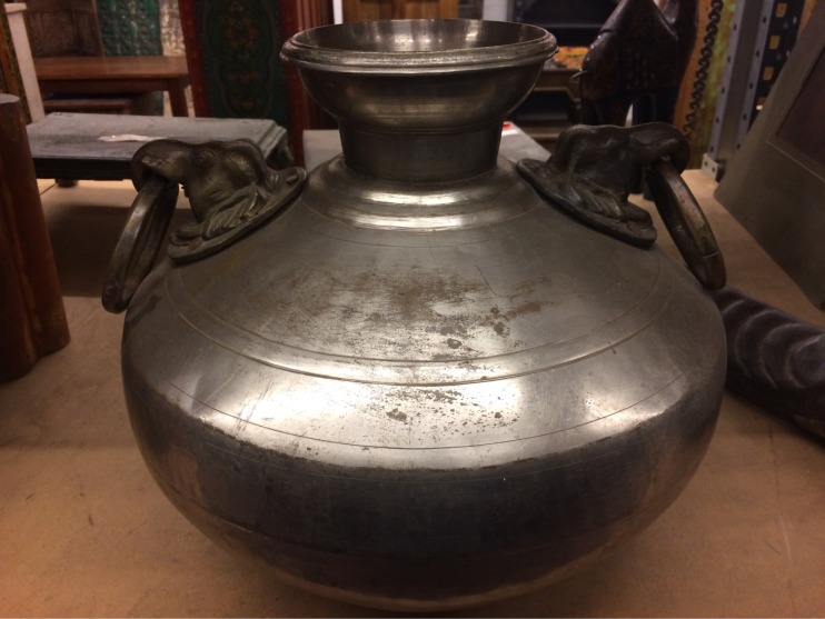 Pot à eau en métal, kilikudam, 35xdiam 38 cm