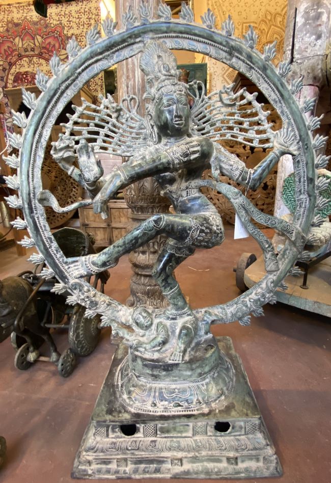 Shiva Nataraja en metal, 102 cm 