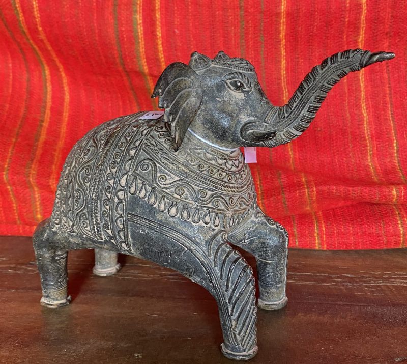 Elephant tribal metal, 16,5x21,5 cm