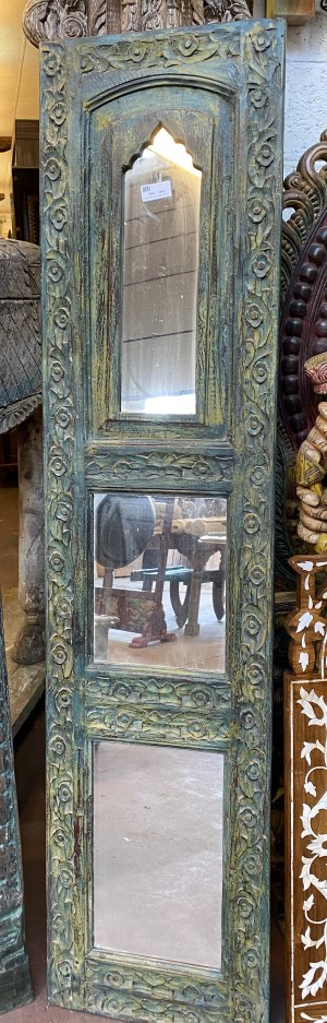 Miroir: cadre porte en bois, 175x42cm