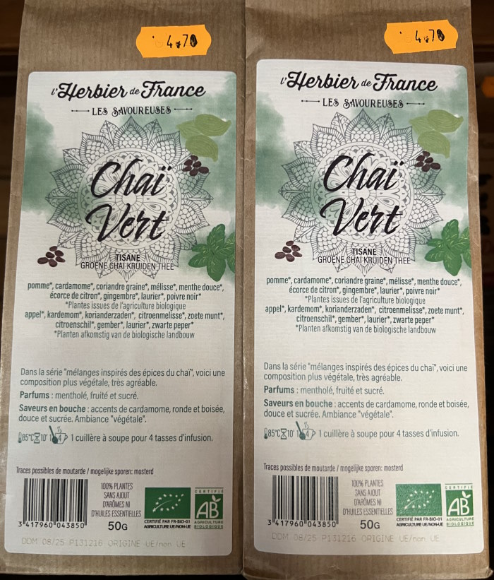 BIO - Mélange chai vert - 50g - Herbier de France