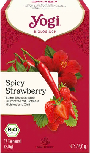 BIO - Fraise &eacute;pic&eacute;e - 17x2g - Yogi Tea