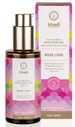 Huile de corps Khadi Rose Love - 100 ml