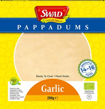 papadums garlic - Swad - 200g