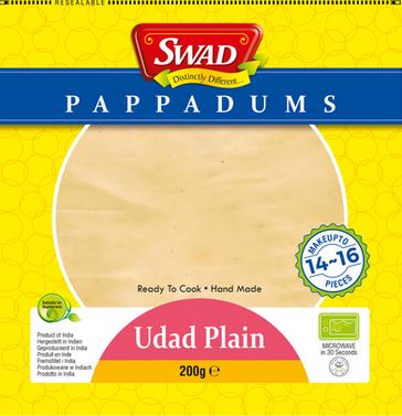 papadums urad plain - Swad - 200g