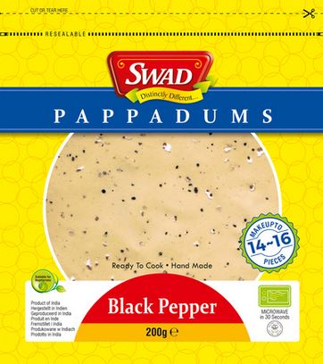 papadums black pepper - Swad - 200g