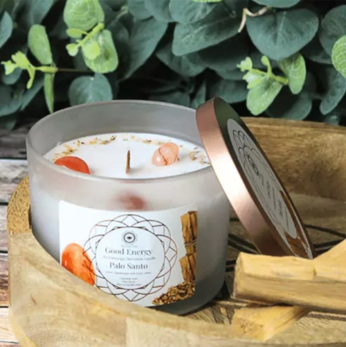 Bougie Litho Green Tree Energie positive Palo Santo [DG]