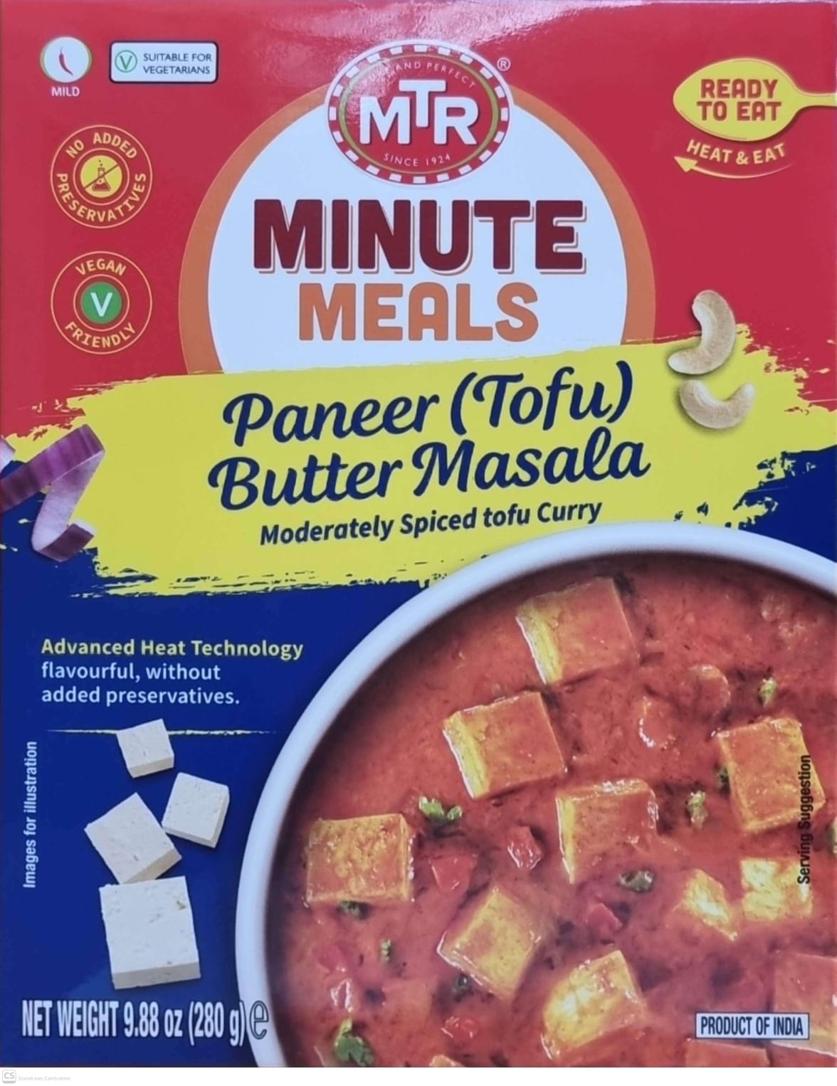 Paneer (tofu) butter masala - 280g - MTR