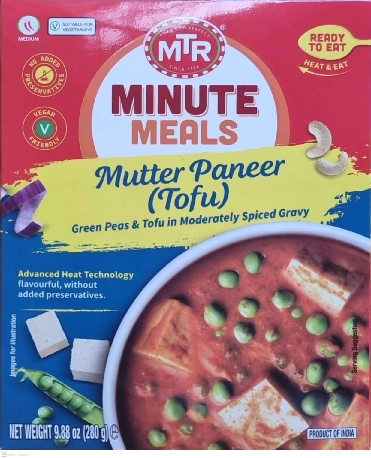Mutter paneer (tofu) - 280g - MTR