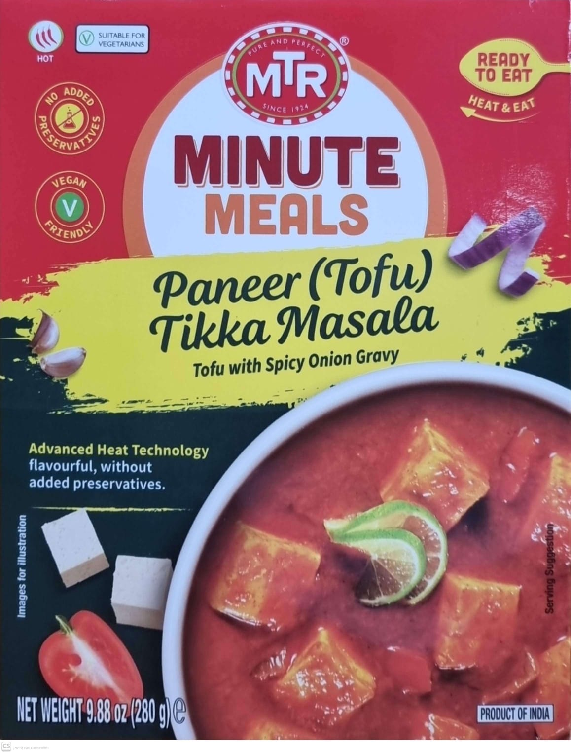 Paneer (tofu) tikka masala - MTR