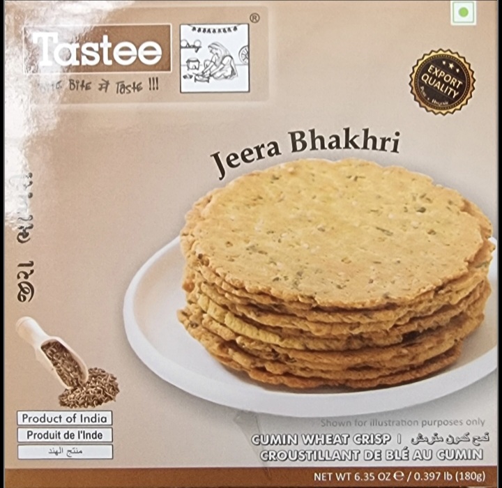 Jeera Bhakhri - biscuits au cumin - 180g - Tastee