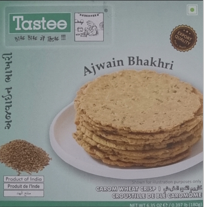 Ajwain Bhakhri - biscuits livèche - 180g - Tastee