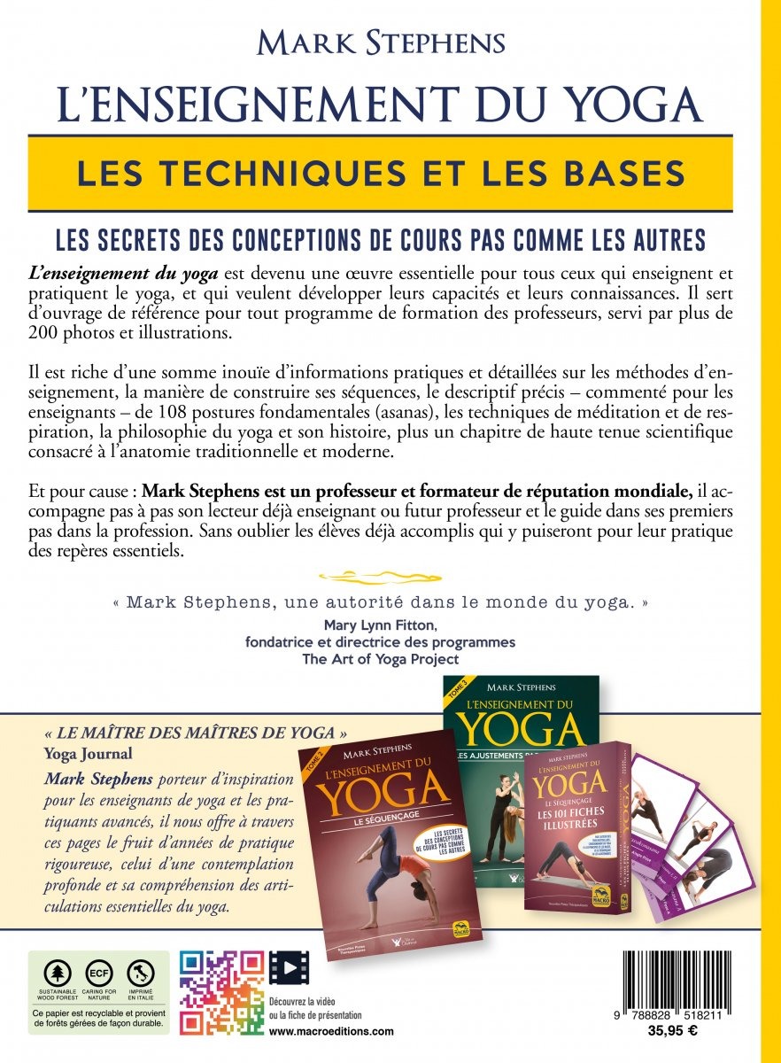 L'ENSEIGNEMENT DU YOGA T1 - Les techniques et les bases [Mark Stephens/Macro]