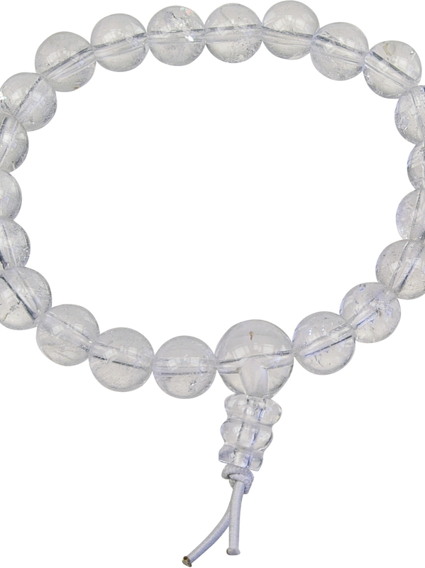 Bracelet mala tibétain - Cristal de roche