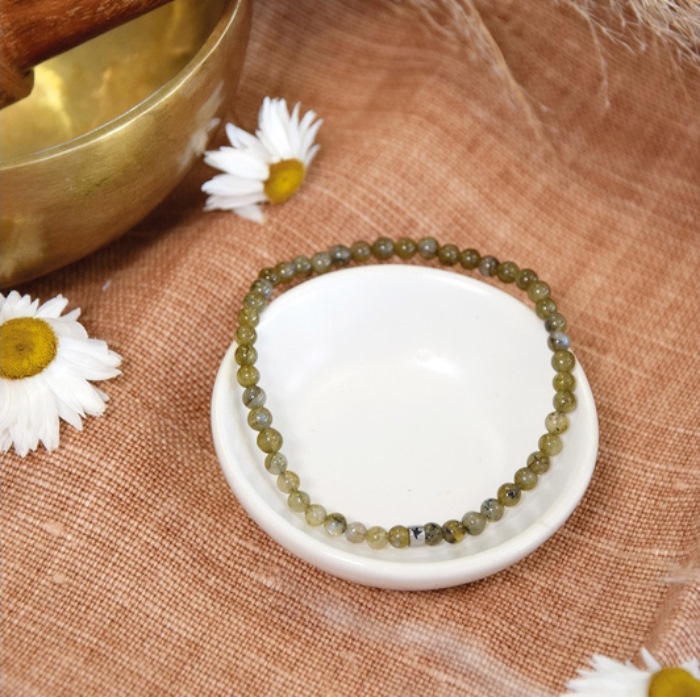 Bracelet Labradorite Perles rondes 4 mm