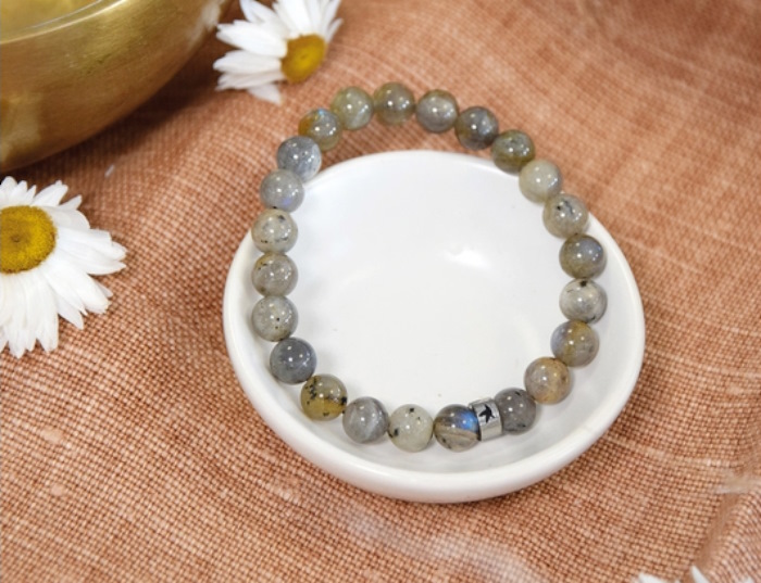 Bracelet Labradorite Perles rondes 8 mm