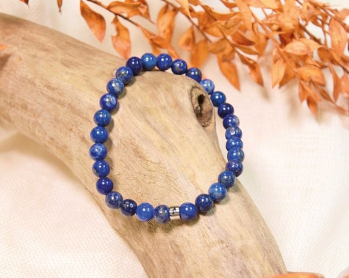 Bracelet Lapis-Lazuli Perles rondes 6 mm