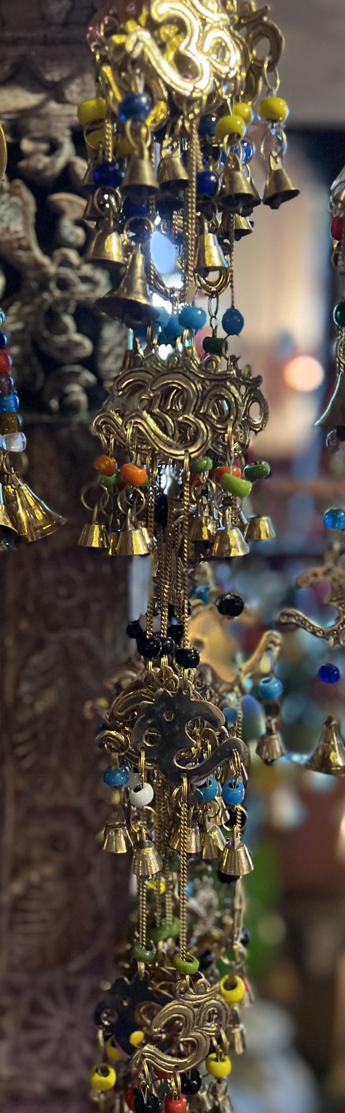 Guirlande perles clochettes: OM, 20cm