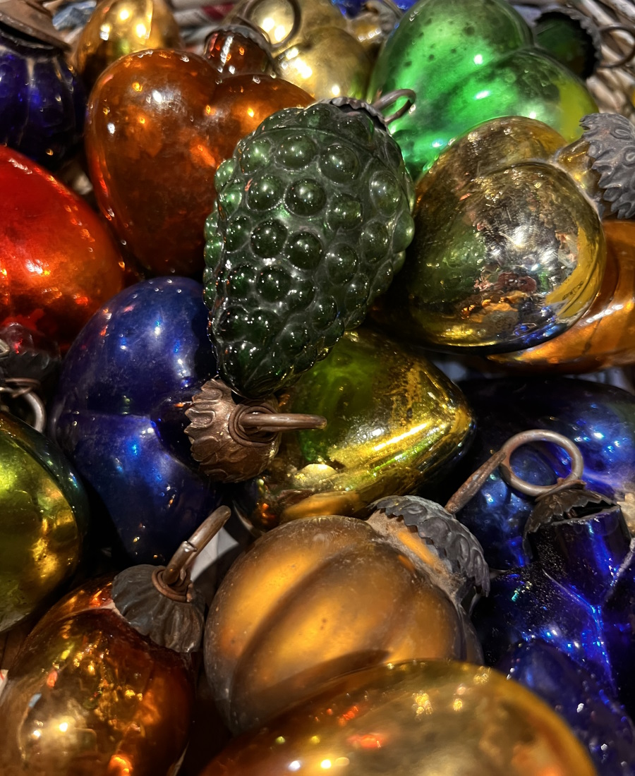 boule de noel verre massif petite