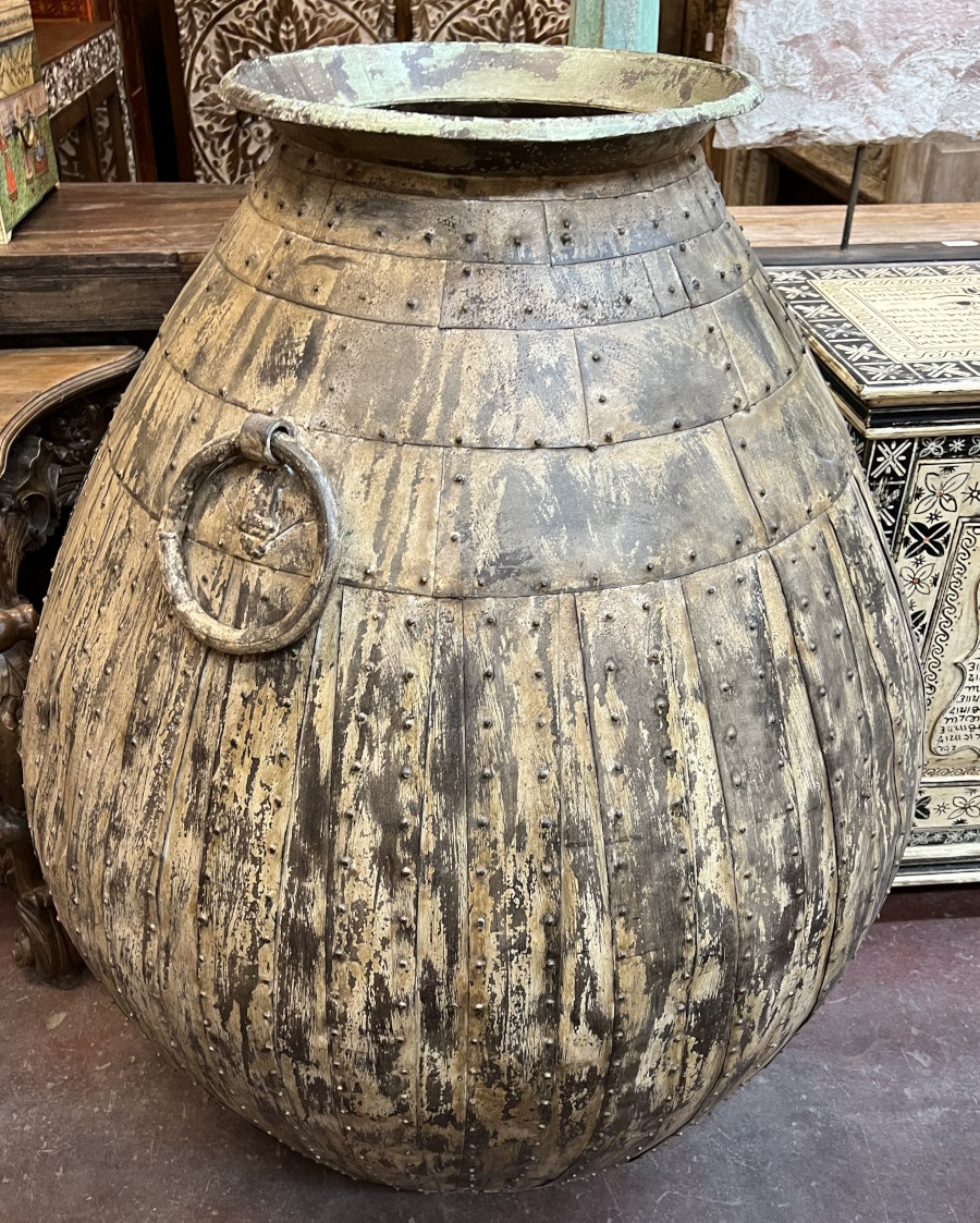 Jarre métal ht 125cm - pot