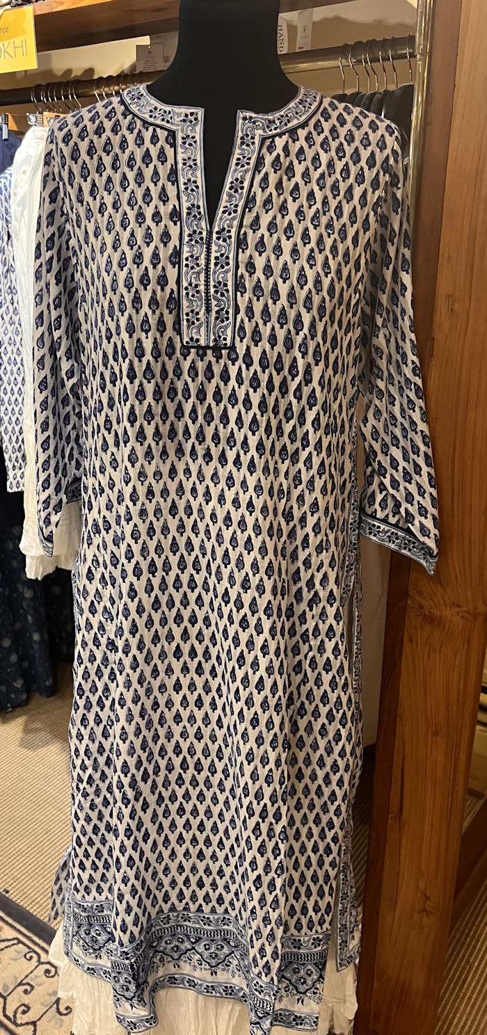 KHI Sophie Kurta bleu / blanc