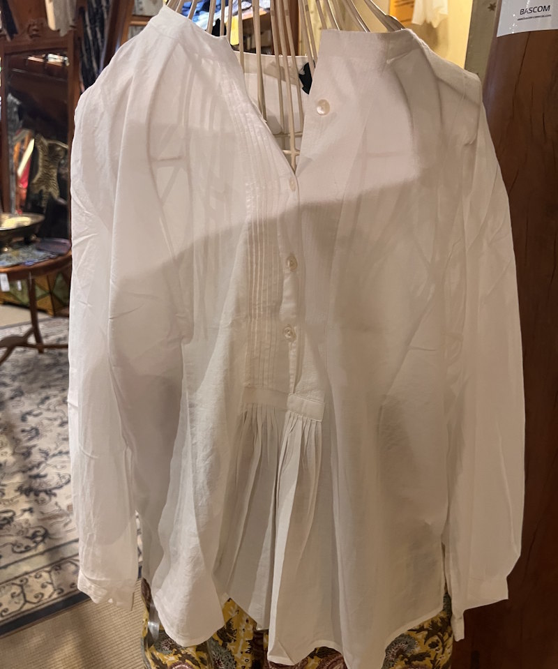 KHI  Roohi Smock Blouse L / S white