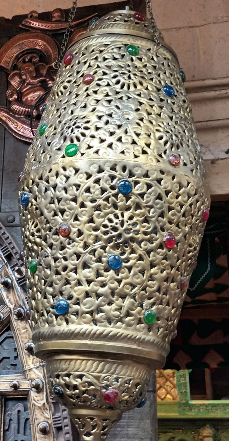 Lampe plafond doree (145cm)