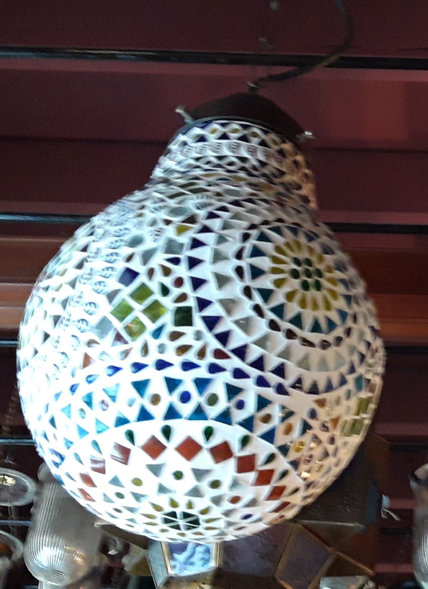 Lampe mosaïque suspension design