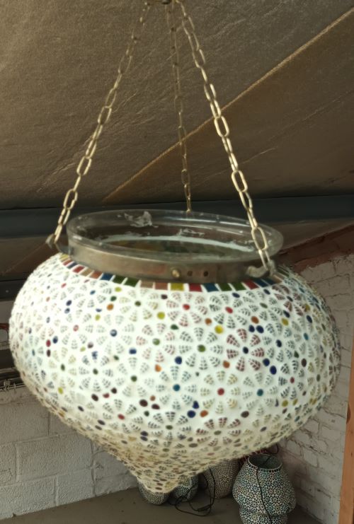 Lampe mosaïque suspension design