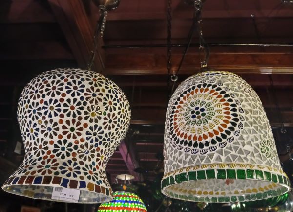 Suspension mosaique diam env 20cm x 30h