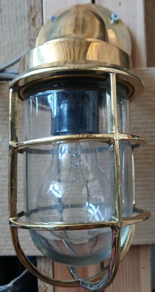 Lampe de bateau en laiton 11x26