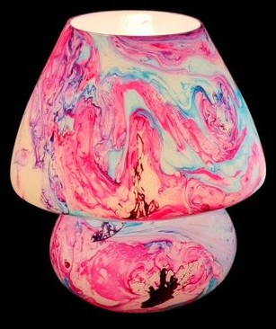 Lampe champignon peinte moyenne