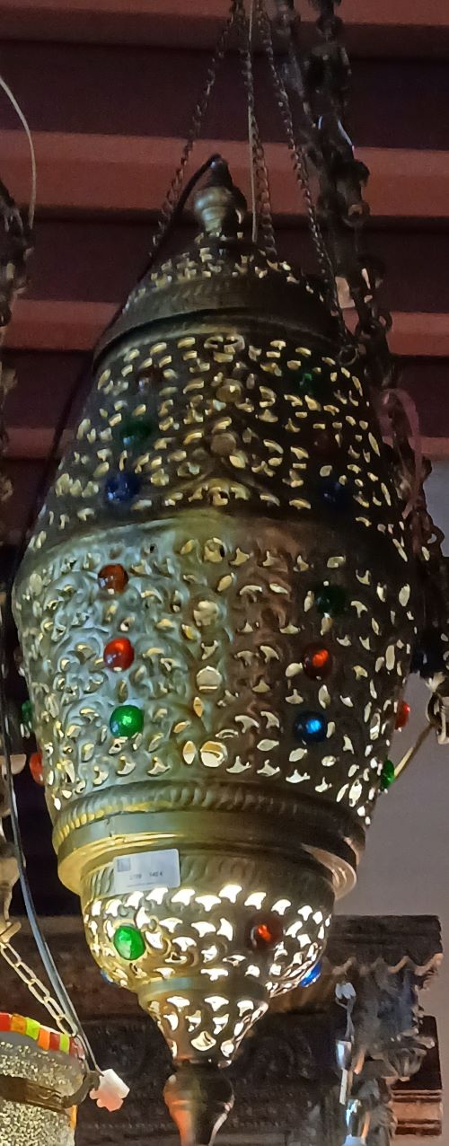 Lampe plafond doree (110 cm)