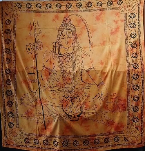 Mandala geant Shiva orange