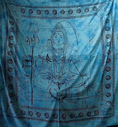 Mandala geant Shiva bleu