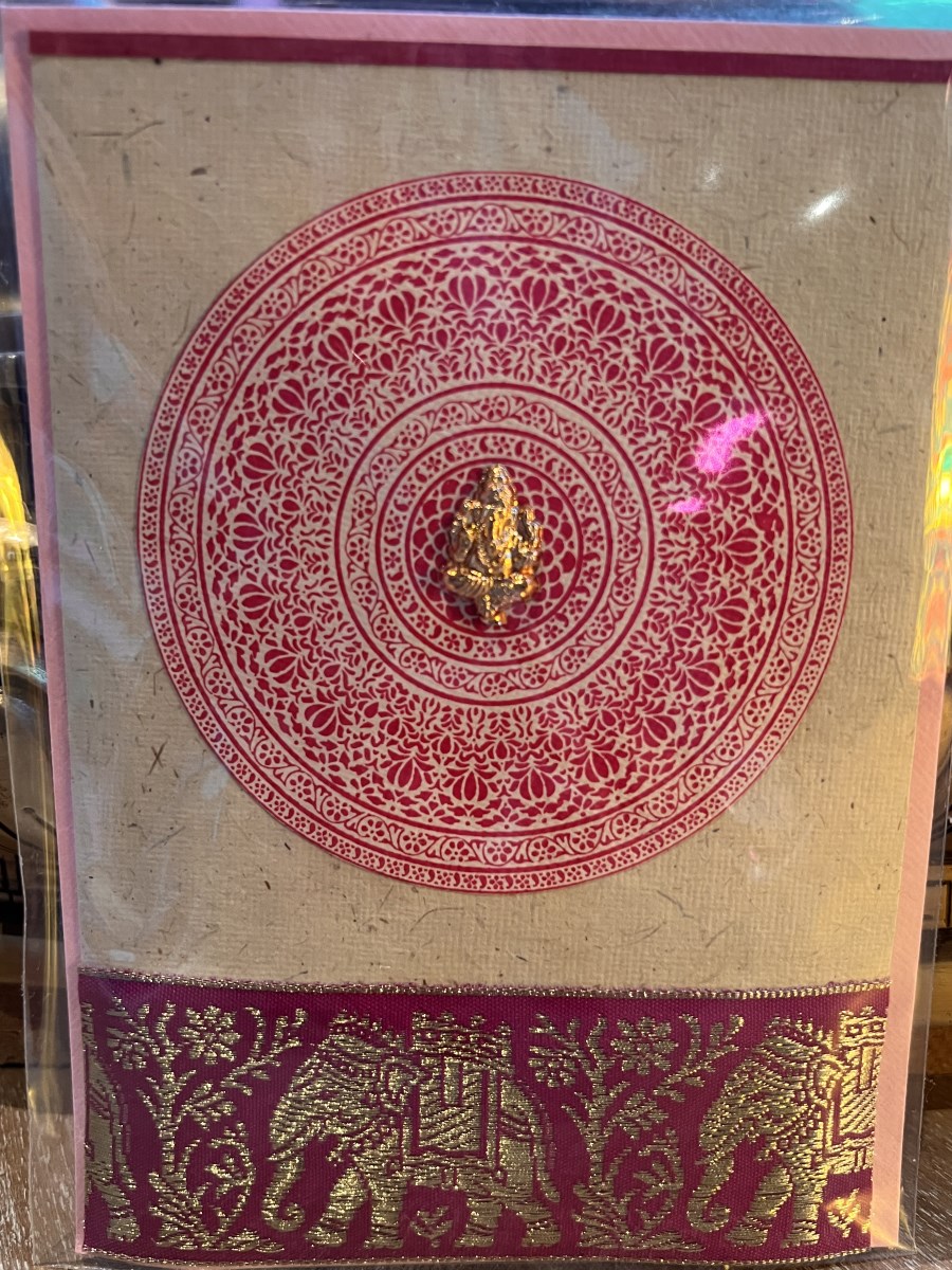 carte+env mandala Ganesh / sari (17x12.5)