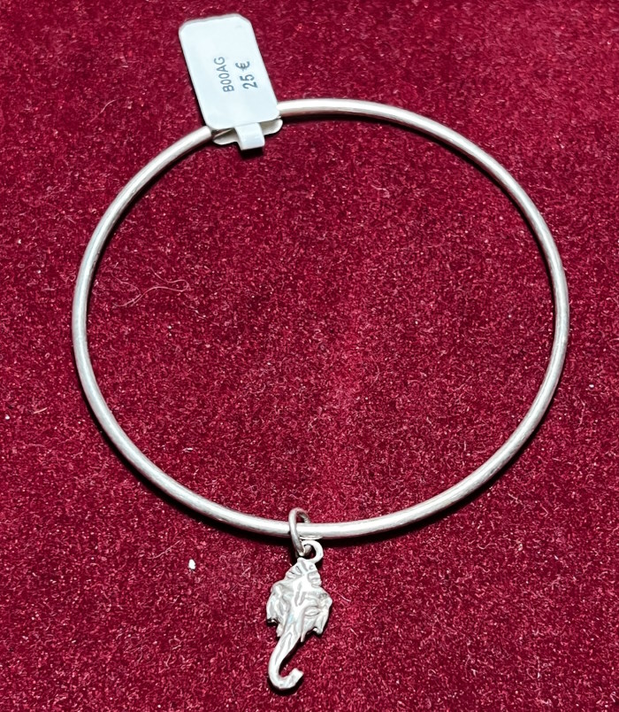 Boucle d'oreille argent ganesh