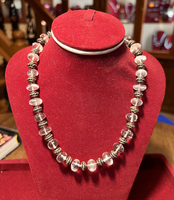 Collier argent Quartz