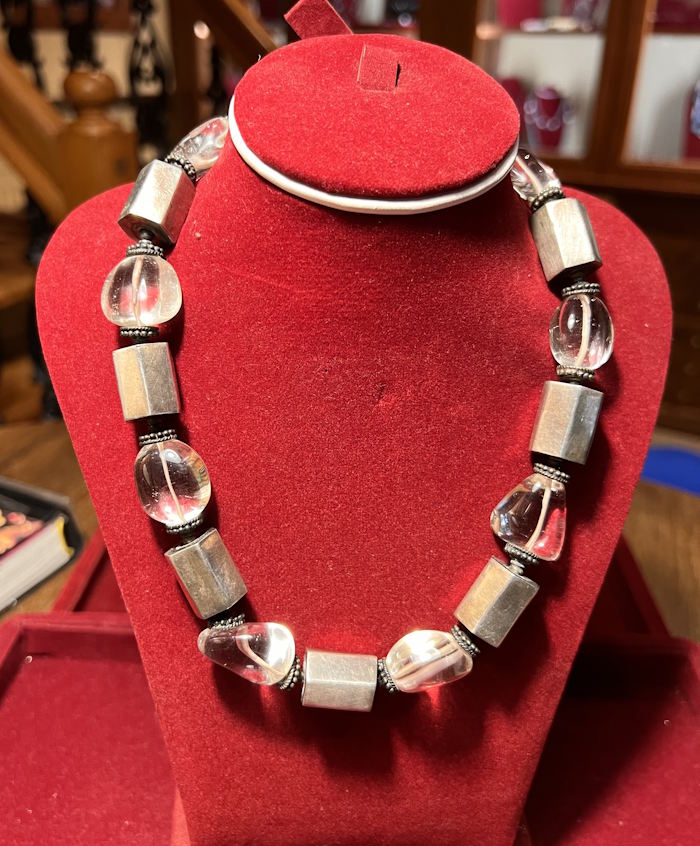 Collier argent Quartz