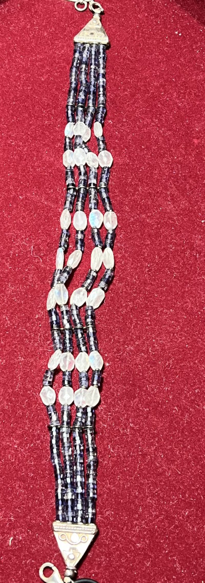 Collier argent Iolithe Perle de Lune