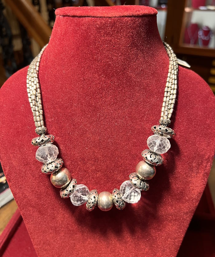 Collier argent Cristal