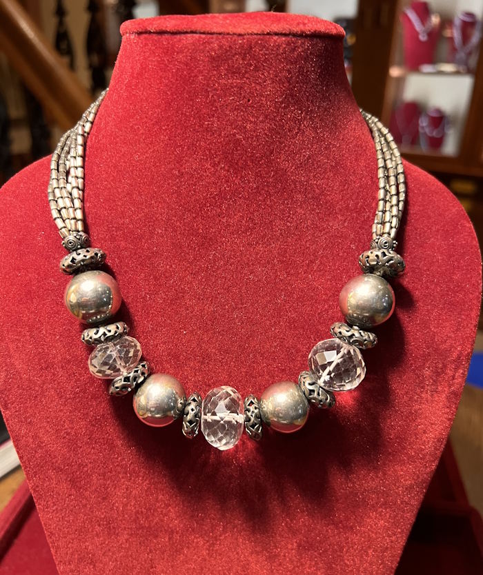 Collier argent Cristal