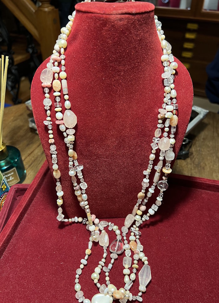 Collier argent et pierres