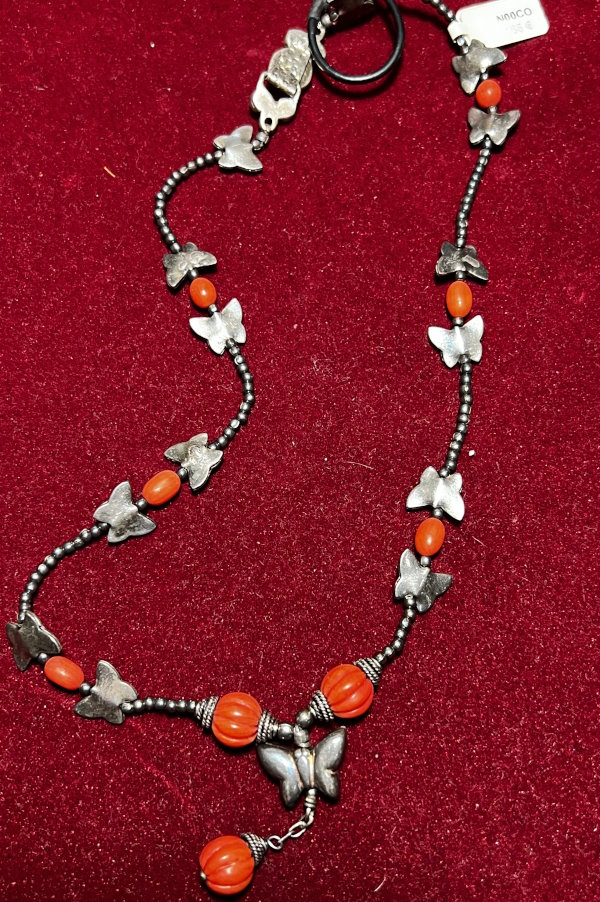 Collier argent Corail