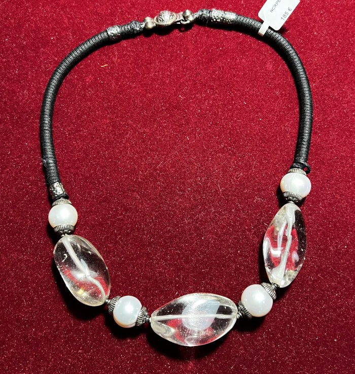 Collier argent Perle