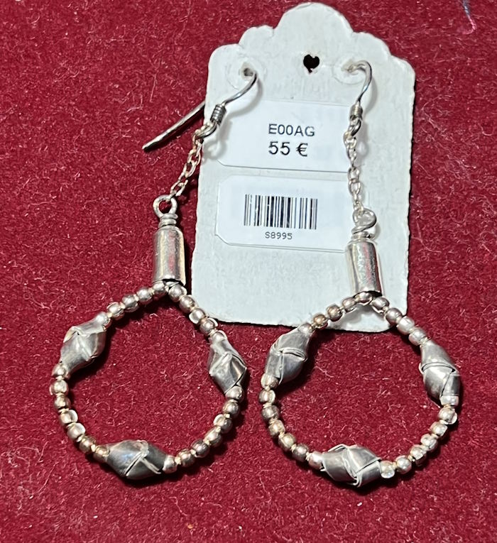 Boucle d'oreille argent 